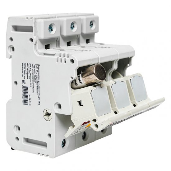 Предохранитель-разъединитель EKF PROxima 3P 63А 50 кА 500 В на DIN-рейку с индикацией (pr-14-51-3)