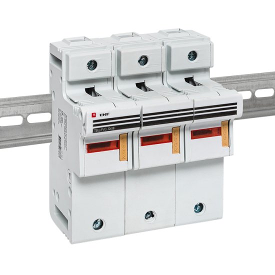 Предохранитель-разъединитель EKF PROxima 3P 125А 50 кА 500 В на DIN-рейку с индикацией (pr-22-58-3)