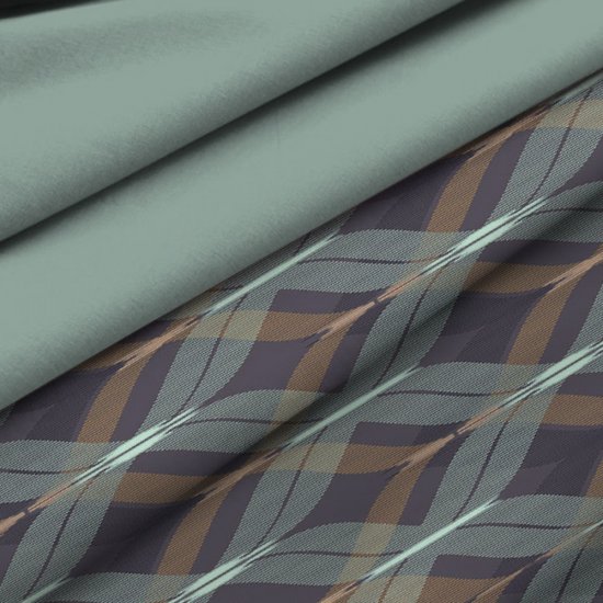 Комплект постельного белья Евро тенсель Mona Liza Mariko зеленый с простыней 240х260 см