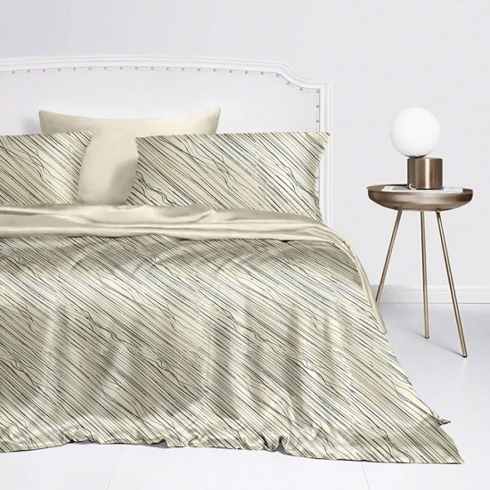 Комплект постельного белья Евро тенсель Mona Liza Mark серый с простыней 240х260 см