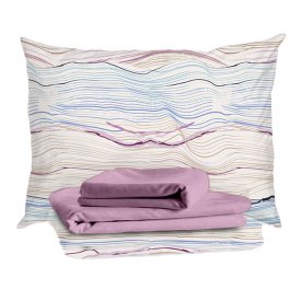 Комплект постельного белья Евро тенсель Mona Liza Melody голубой с простыней 240х260 см