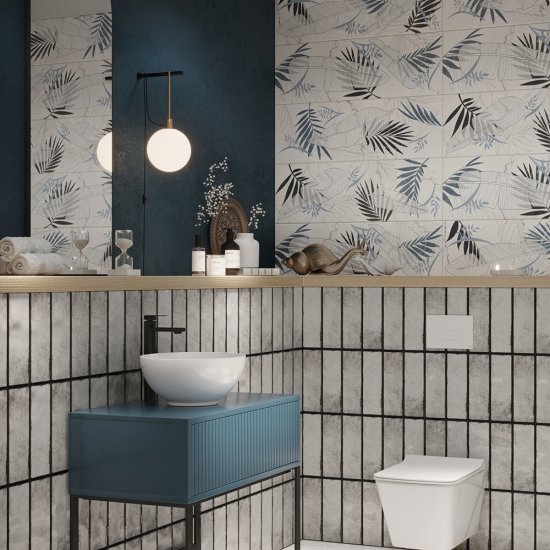 Плитка облицовочная Керамин Брайт 7 светло-серая 275х77х8 мм (26 шт.=0,554 кв.м)