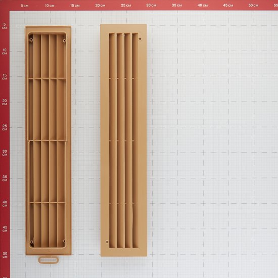 Решетка вентиляционная пластиковая переточная Era ДП 450х91 мм бежевая (2 шт.)