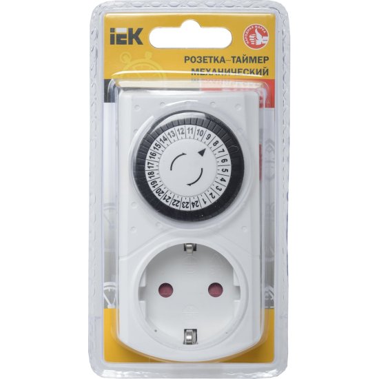 Механическая розетка-таймер IEK РТМ-1