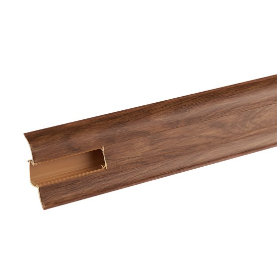 Плинтус ПВХ напольный Winart 58 мм дуб викторианский 2500 мм S-профиль с кабель-каналом