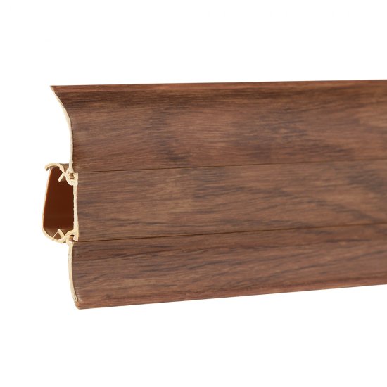 Плинтус ПВХ напольный Winart 58 мм дуб викторианский 2500 мм S-профиль с кабель-каналом