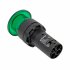 Кнопка грибок EKF PROxima SW2C-MD 230 В 1NO IP54 без фиксации с подсветкой зеленая (sw2c-md-gg-24)