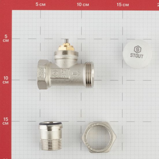 Клапан термостатический Stout 3/4 НР(ш) х 3/4 ВР(г) для радиатора (SVT 0003 000020)