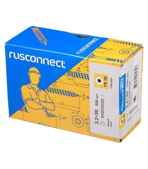 Саморезы для массивной доски 30x3,2 мм оцинкованные (500 шт.)