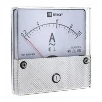 Амперметр аналоговый EKF PROxima AMA-801 80х80 мм IP20 400 А трансформаторное подключение на 5 модулей (ama-801-400)
