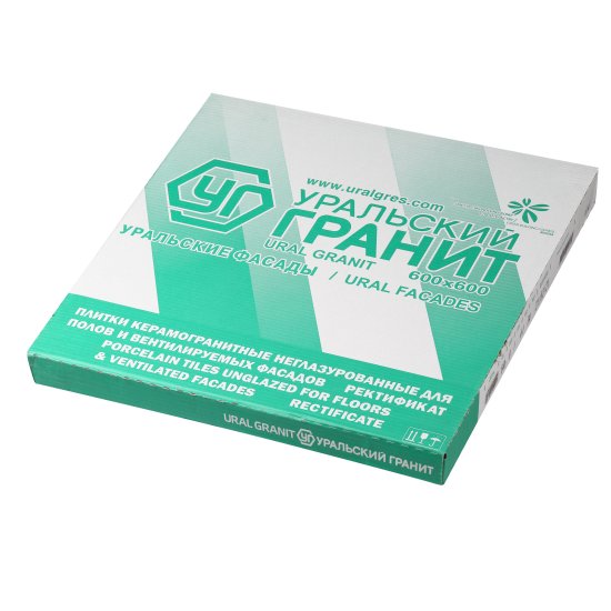 Керамогранит Уральский Гранит Моноколор светло-серый UF002MR матовый 600х600х10 мм (4 шт.=1,44 кв.м)