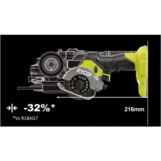 Отрезная машина Ryobi ONE+ HP RCT18C-0