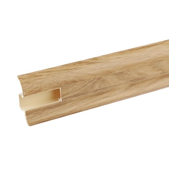 Плинтус ПВХ напольный Winart 58 мм дуб пармский 2500 мм S-профиль с кабель-каналом