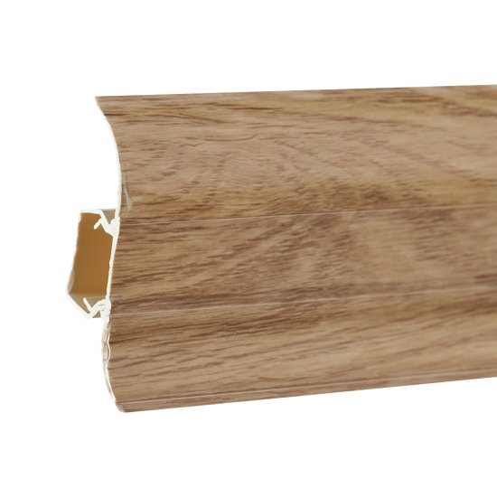 Плинтус ПВХ напольный Winart 58 мм дуб пармский 2500 мм S-профиль с кабель-каналом