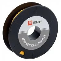 Маркеры кабельные (клипсы) EKF PROxima 4,5-8,6 мм цифра 2 желтые (350 шт.) (plc-KM-6-2)