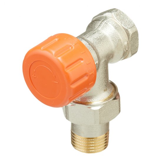 Клапан регулирующий угловой Тесе 1/2 НР(ш) х 1/2 ВР(г) для радиатора (8740432)