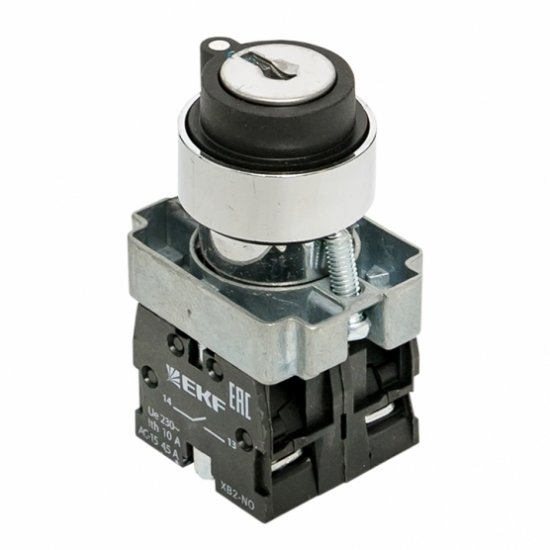 Переключатель EKF PROxima BG33 660 В 2NO IP65 3P с фиксацией с замком черный (xb2-bg33)