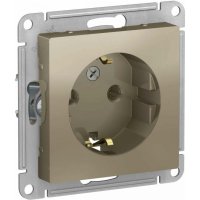 Одноместная розетка Systeme Electric СП ATLAS DESIGN