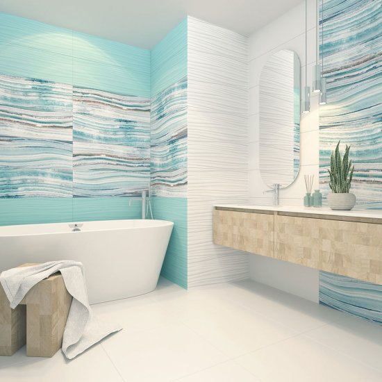 Плитка облицовочная Gracia Ceramica Marella Multi голубая 900х300х8 мм (5 шт.=1,35 кв.м)