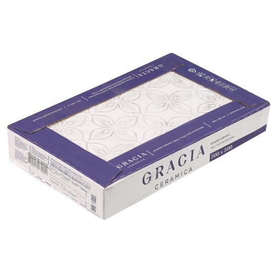 Плитка облицовочная Gracia Ceramica Ribeira 03 белая 500х300х8 мм (8 шт.=1,2 кв.м)