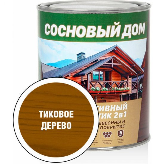 Декоративно-защитный состав для древесины ЗАО Декарт Сосновый дом
