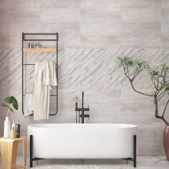 Керамогранит LB Ceramics Нордайс Полосы серый 603х199х8,5 мм (8 шт.=0,96 кв.м)