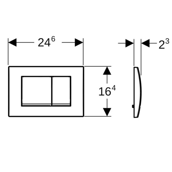 Клавиша смыва для инсталляций Geberit Delta 30 хром (115.137.21.1)