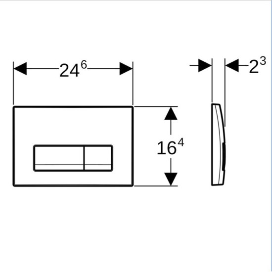Клавиша смыва для инсталляций Geberit Delta 50 хром (115.119.21.1)