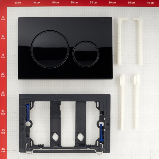 Клавиша смыва для инсталляций Geberit Sigma 20 черная глянцевая (115.882.DW.1)