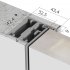 Коробка дверная скрытого монтажа Invisible 54х44х2200 мм универсальная серебро с петлями (2,5 шт.)