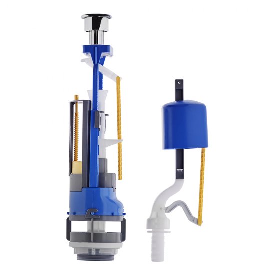 Арматура для унитаза Di Премиум нижний подвод 1/2 кнопка металл хром (5-3-5-17)