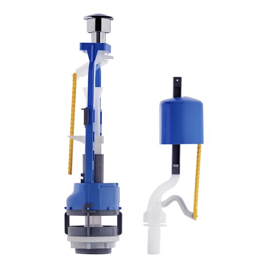 Арматура для унитаза Di Премиум нижний подвод 1/2 кнопка металл хром (4-3-5-17)