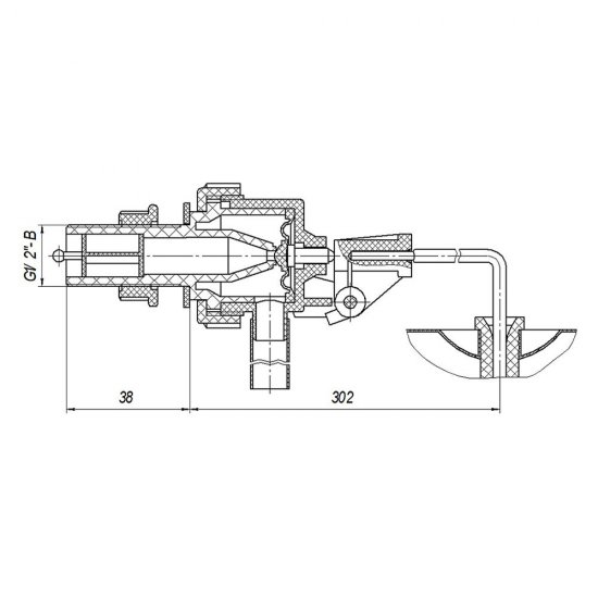 Клапан заливной Инкоэр боковой подвод 1/2 (И-Бм Р)