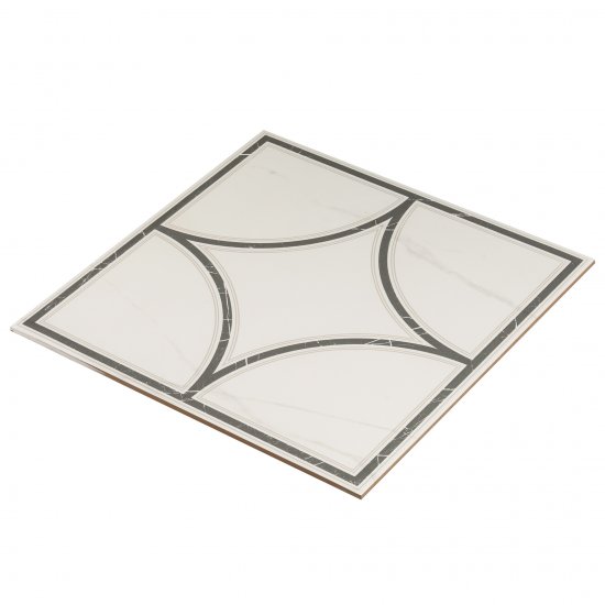 Керамогранит LB Ceramics Каррара Геометрия белый 450х450х8 мм