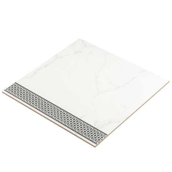 Керамогранит LB Ceramics Каррара Декор 1 белый 450х450х8 мм