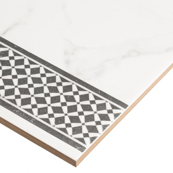 Керамогранит LB Ceramics Каррара Декор 1 белый 450х450х8 мм