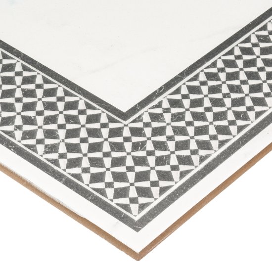 Керамогранит LB Ceramics Каррара Декор 2 белый 450х450х8 мм