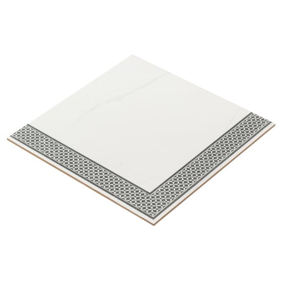 Керамогранит LB Ceramics Каррара Декор 2 белый 450х450х8 мм