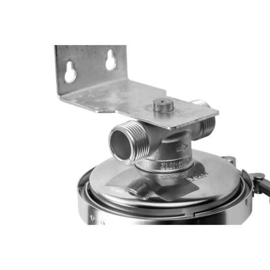 Корпус фильтра Гейзер Премьер для холодной и горячей воды нержавеющая сталь 10BB 1 НР(ш) х 1 НР(ш) серебро