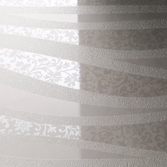 Плитка декор Нефрит Тендре волна серая 500x250x9 мм