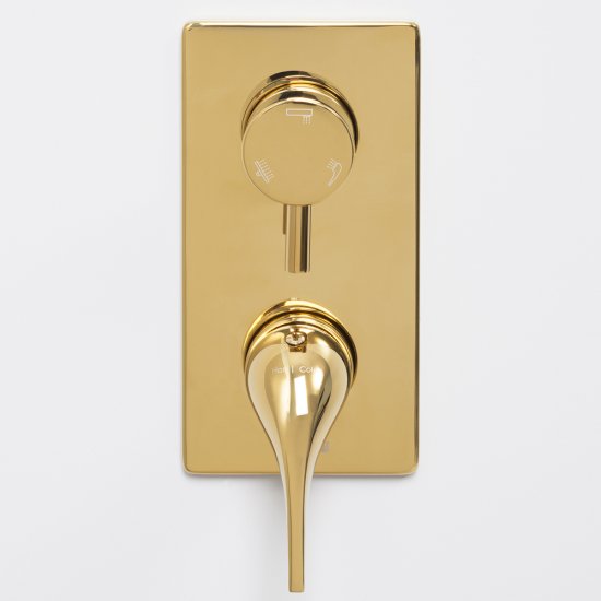 Смеситель для душа встраиваемый WasserKraft Sauer однорычажный золото (7171)