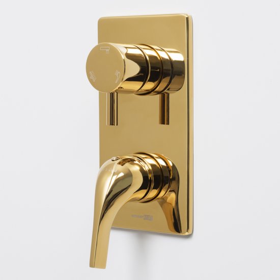 Смеситель для душа встраиваемый WasserKraft Sauer однорычажный золото (7171)