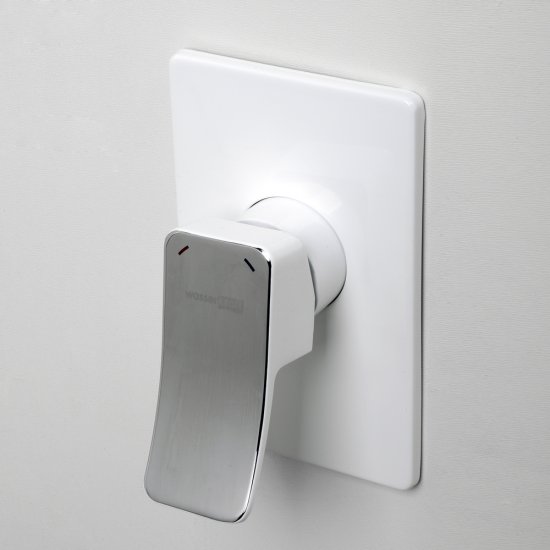 Смеситель для душа встраиваемый WasserKraft Aller однорычажный белый/хром (10651W)