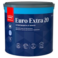 Краска моющаяся Tikkurila/Tikkivala Euro Extra 20 база А белая 2,7 л
