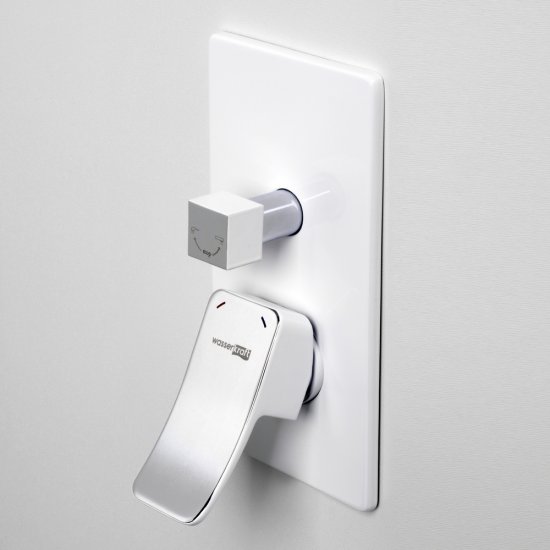 Смеситель для душа встраиваемый WasserKraft Aller однорычажный белый/хром (10641W)