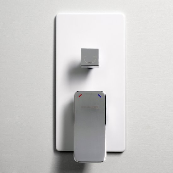 Смеситель для душа встраиваемый WasserKraft Aller однорычажный белый/хром (10641W)