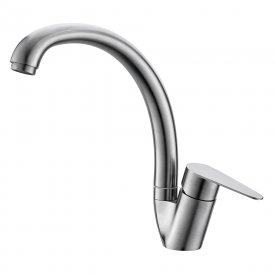 Смеситель для кухни Corsa Deco Swan нержавеющая сталь с высоким изливом однорычажный (966372)