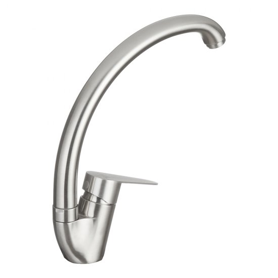 Смеситель для кухни Corsa Deco Swan сталь с высоким изливом однорычажный (966372)