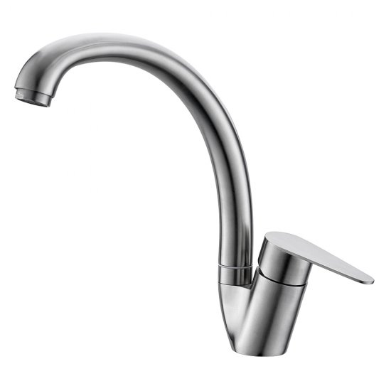 Смеситель для кухни Corsa Deco Swan нержавеющая сталь с высоким изливом однорычажный (966372)