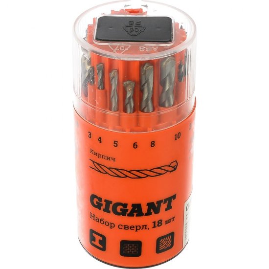 Набор сверл по металлу, кирпичу, дереву Gigant G-11120